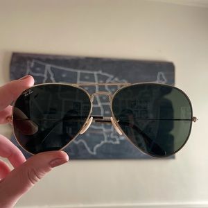 Ray-Ban - Brand New Dark Lenses Large Frame Aviators. No scratches.